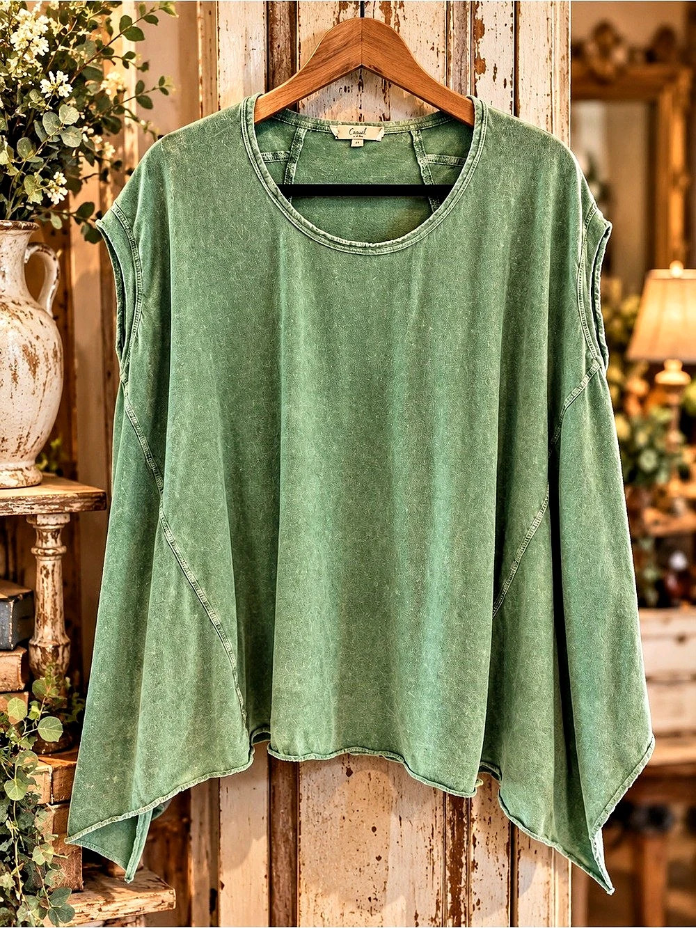 Easel Casel Green Tunic Size Small Like New